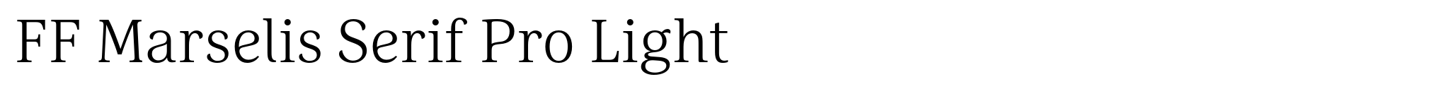 FF Marselis Serif Pro Light image
